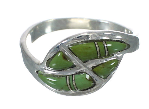 Southwestern Sterling Silver And Turquoise Ring Size 5-1/2 WX62853